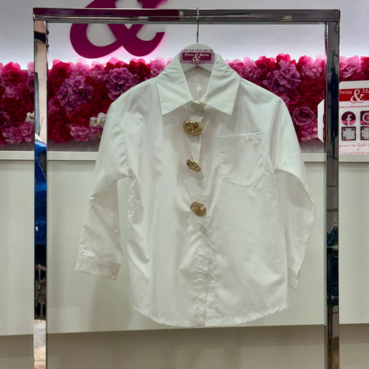 Camisa botones dorado