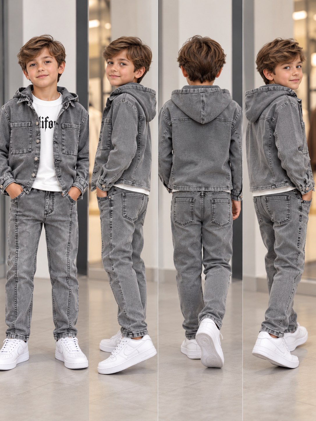 Conjunto jeans sobre camisa