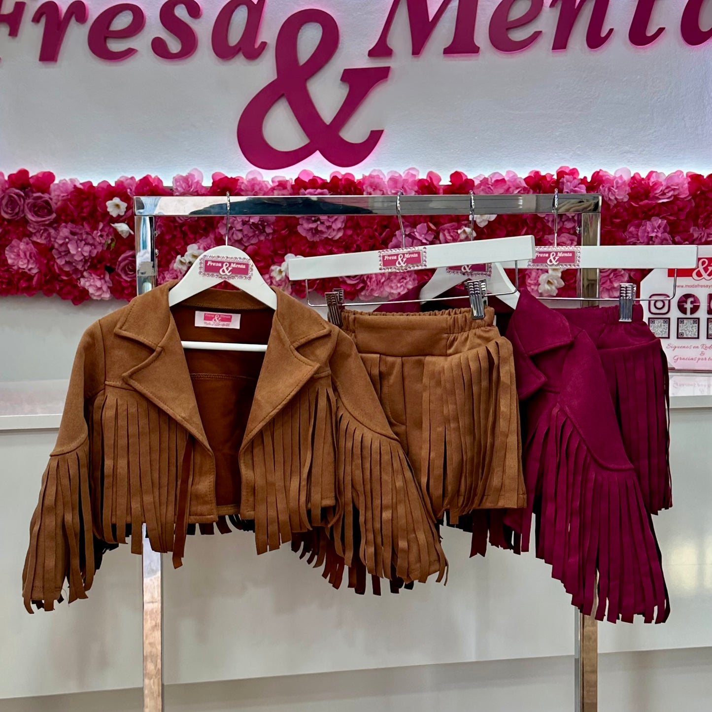 Conjunto chaqueta flecos