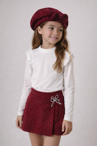 Conjunto brillos y boina