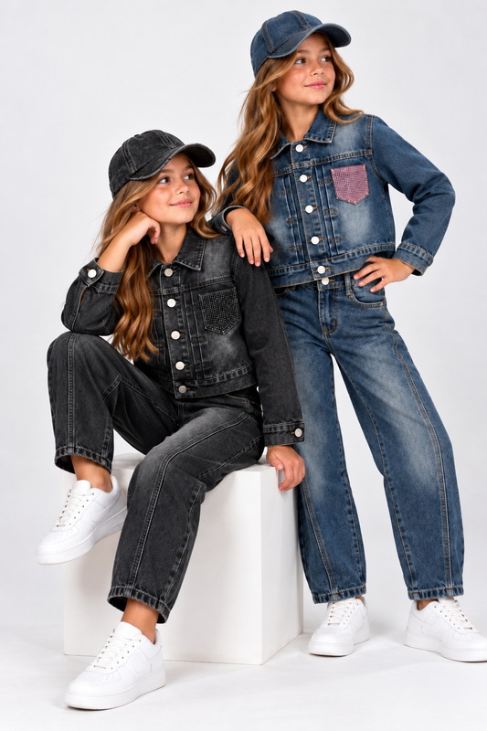 Conjunto jeans ancho