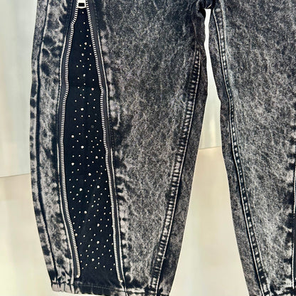 Jeans oversize con cremallera