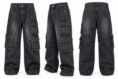 Pantalón jeans Cargo Ancho
