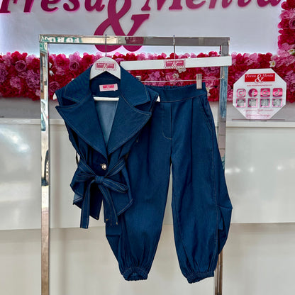 Conjunto chaleco jeans