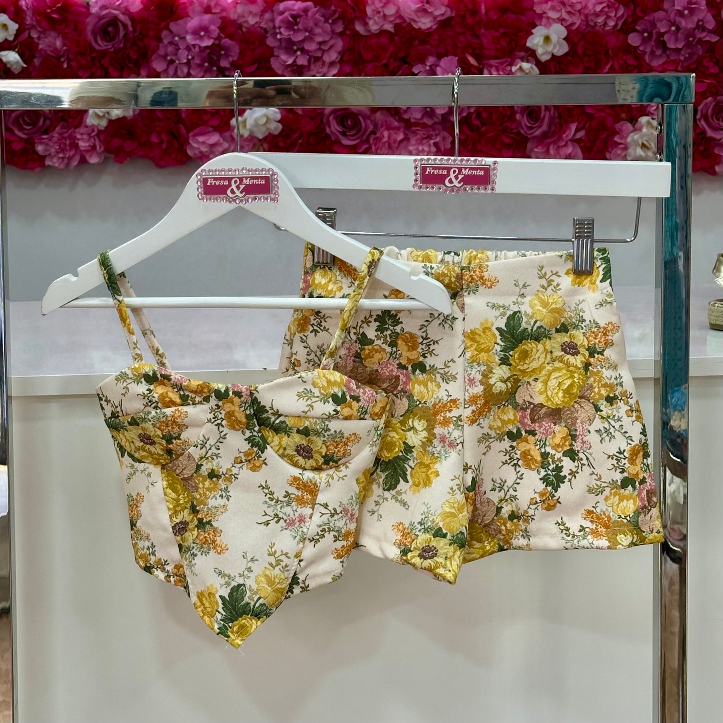 Conjunto estampado corset