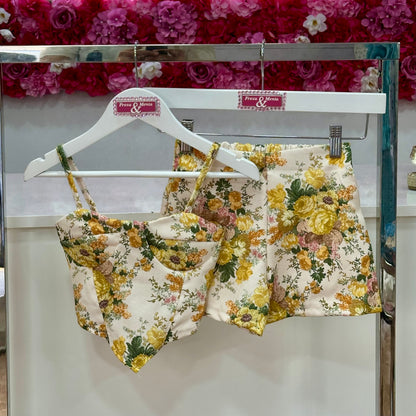 Conjunto estampado corset