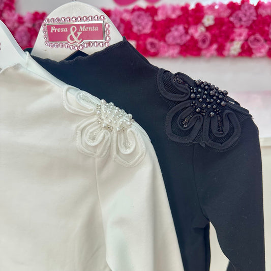Jersey cuello con bolitas