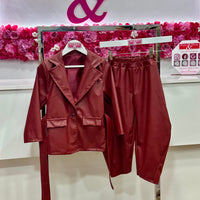 Conjunto poli piel blazer