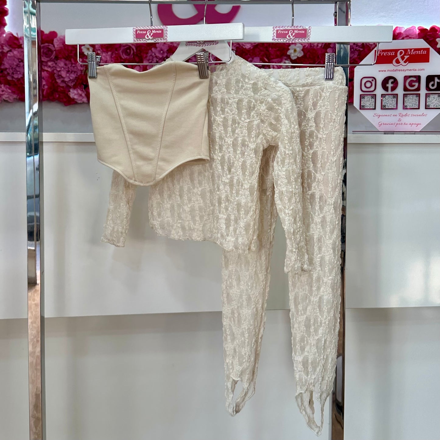 Conjunto encaje corset