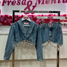 Cargar imagen en el visor de la galería, Conjunto jeans y pedrería
