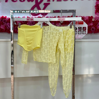 Conjunto encaje corset