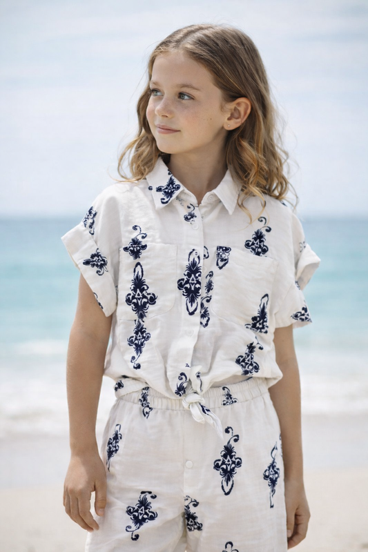 Conjunto camisa y pantalón ancho