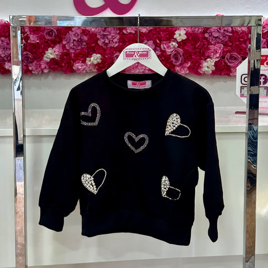 Sudadera corn con pedrería