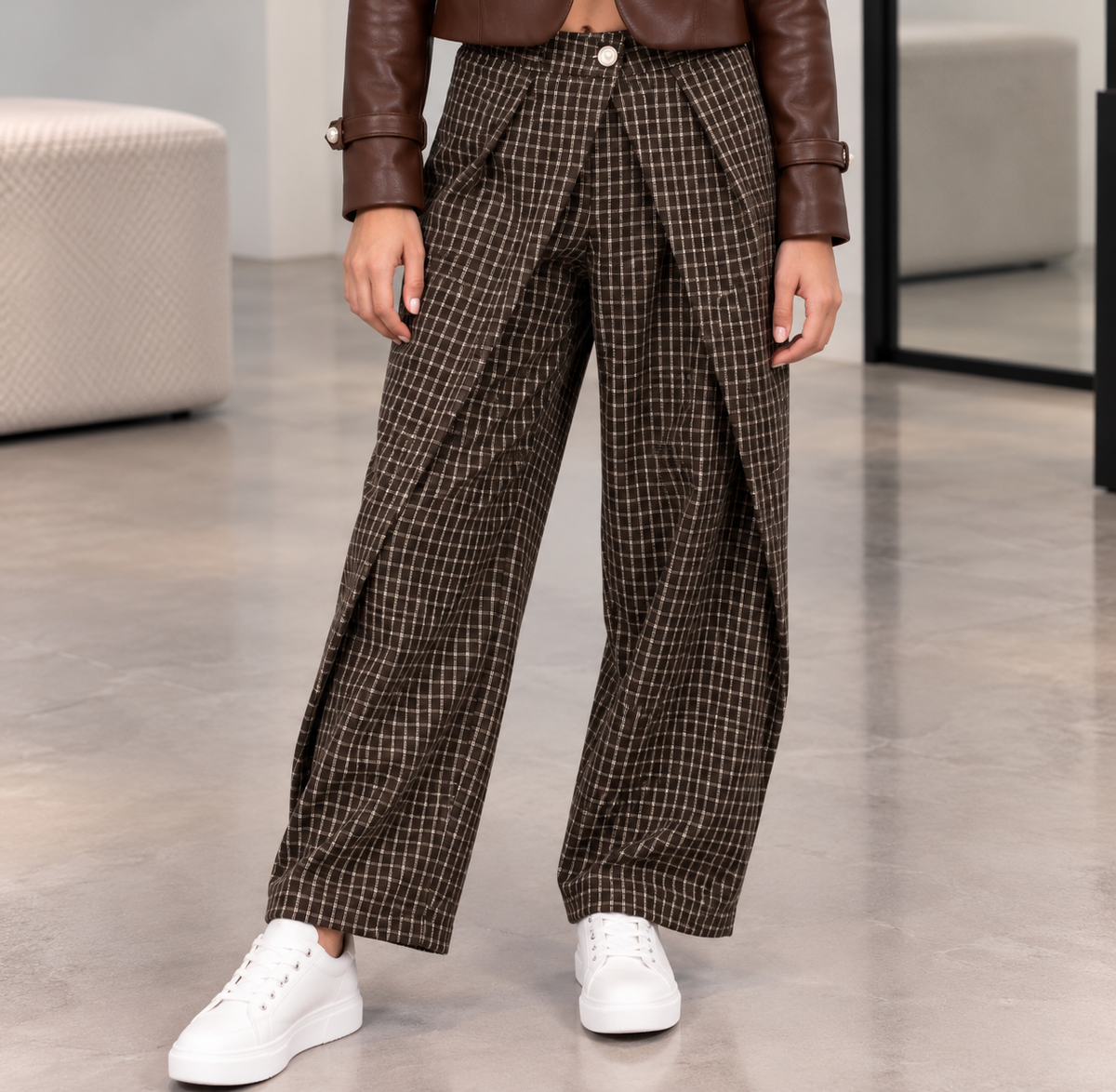 Pantalón cuadros vestir