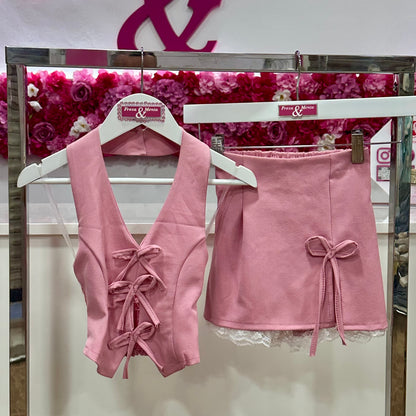 Conjunto falda pantalón chaleco