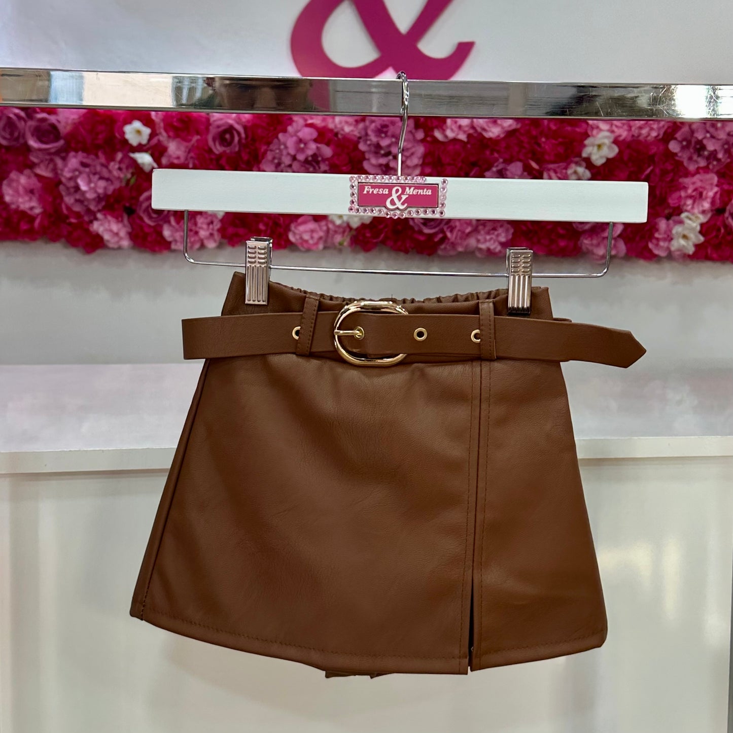 Falda pantalón poli piel