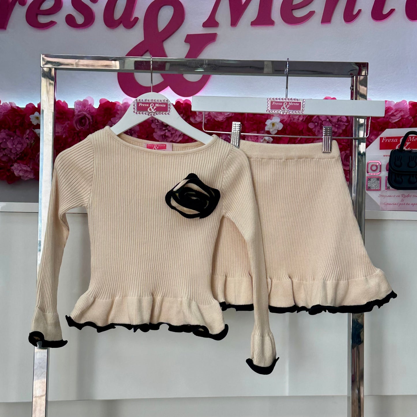 Conjunto lana falda