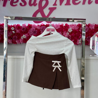 Conjunto falda pantalón
