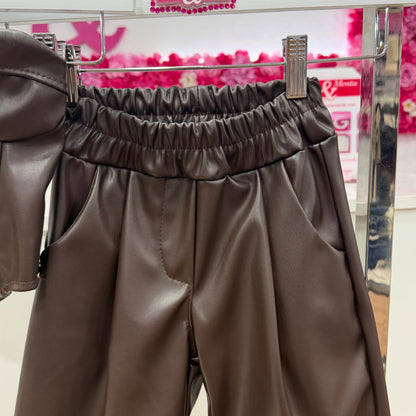 Conjunto corset poli piel
