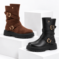 Bota hebillas plataforma