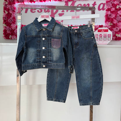 Conjunto jeans ancho