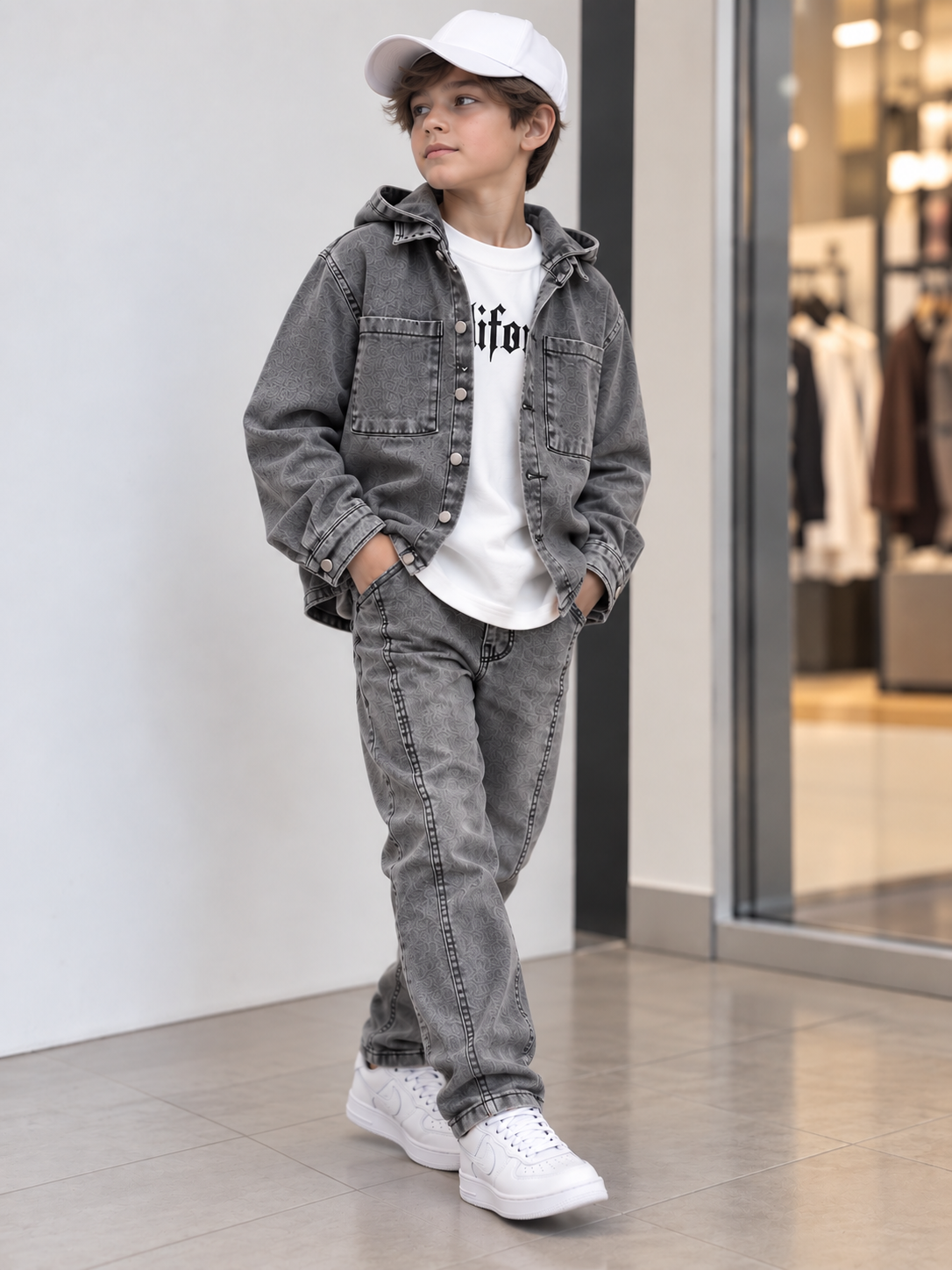 Conjunto jeans sobre camisa