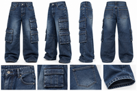 Pantalón jeans Cargo Ancho