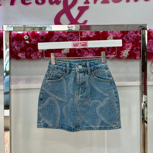 Falda Love pedrería