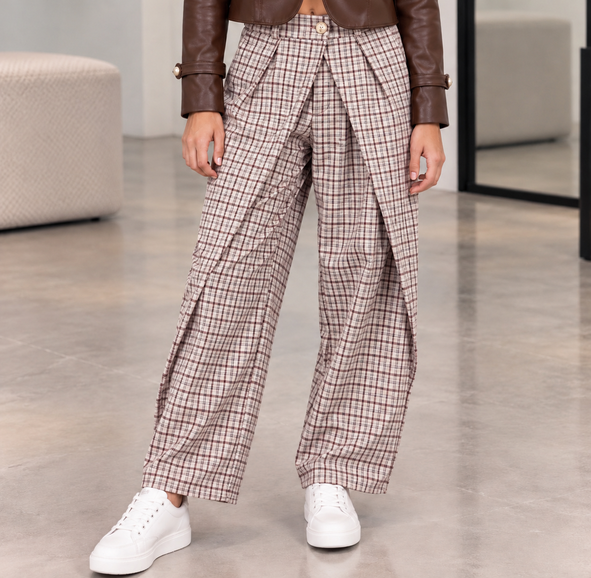 Pantalón cuadros vestir