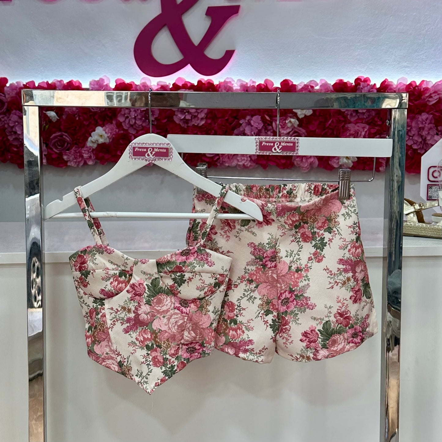 Conjunto estampado corset