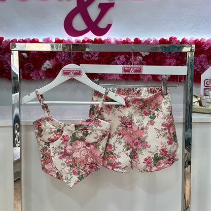 Conjunto estampado corset
