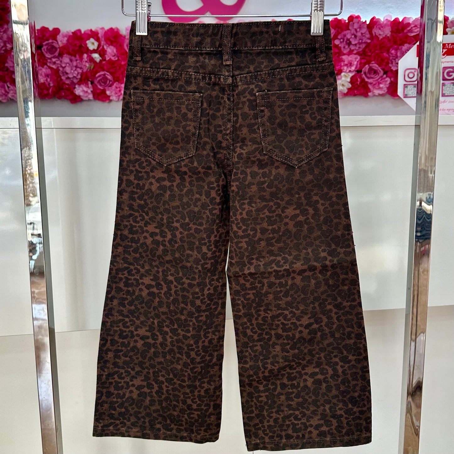 Jeans leopardo brillos