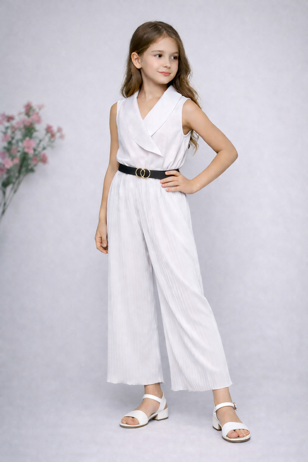 Mono ancho con con cinturón