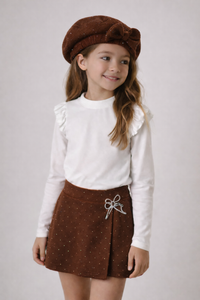 Conjunto brillos y boina