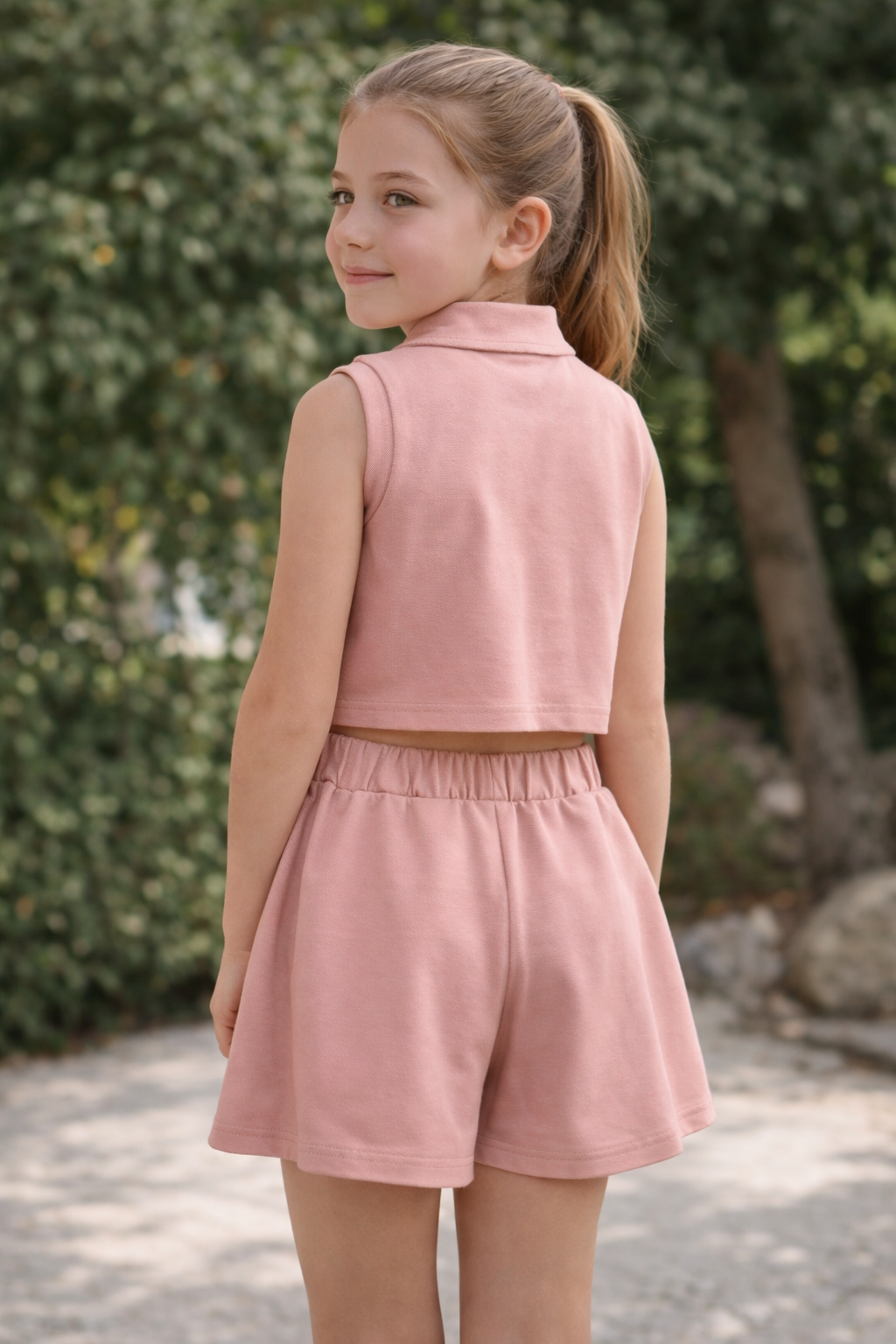 Conjunto sport polo dañada pantalón