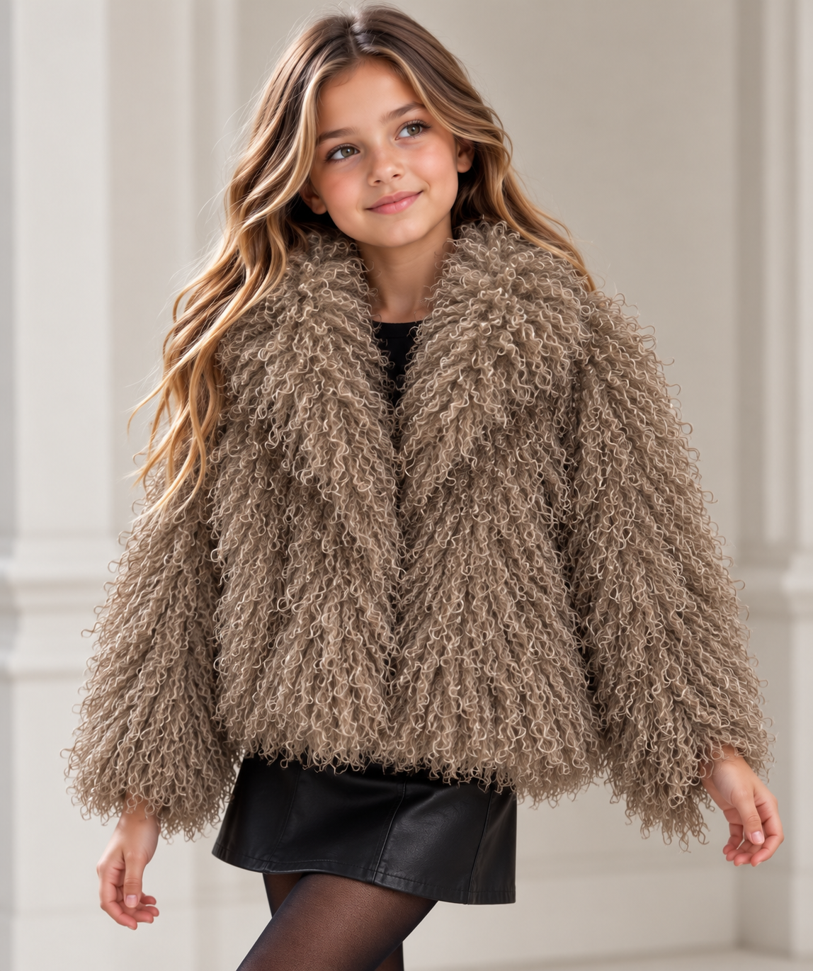 Chaqueta pelo largo