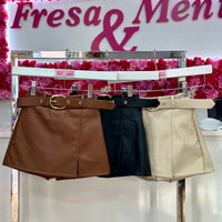 Falda pantalón poli piel