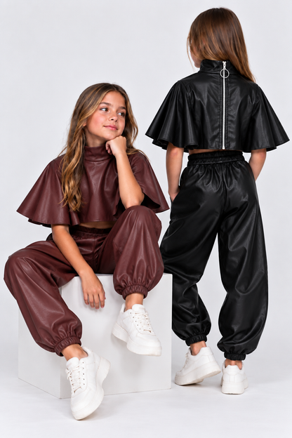 Conjunto capa poli piel