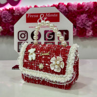 Mini bolso rojo y blanco