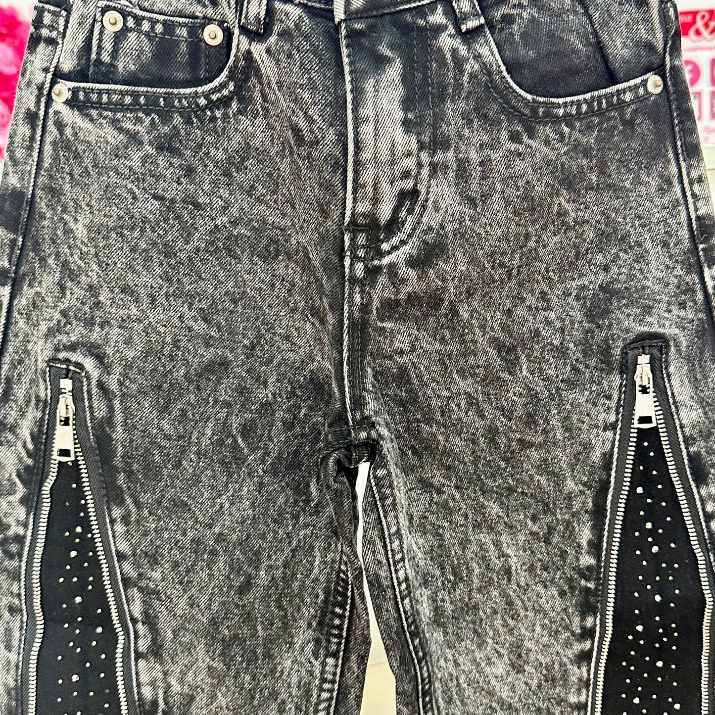 Jeans oversize con cremallera