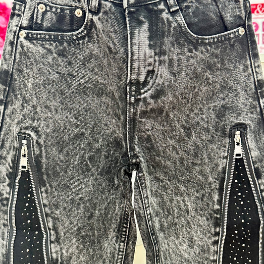 Jeans oversize con cremallera