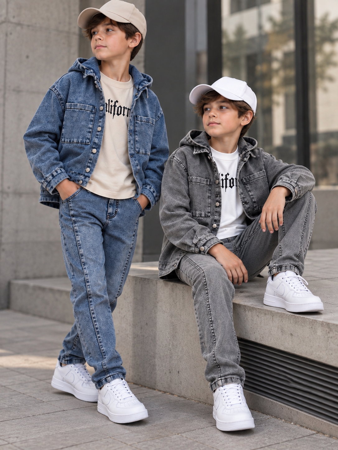 Conjunto jeans sobre camisa