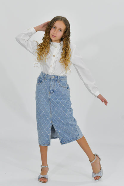 Falda larga jeans