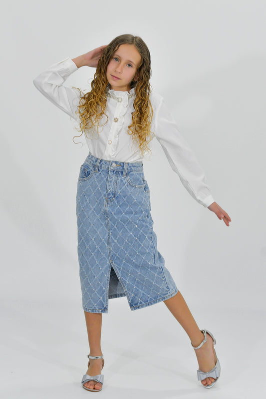 Falda larga jeans