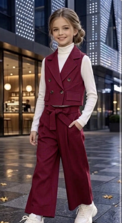 Conjunto Chaleco y pantalón ancho