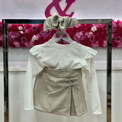 Conjunto brillo y boina