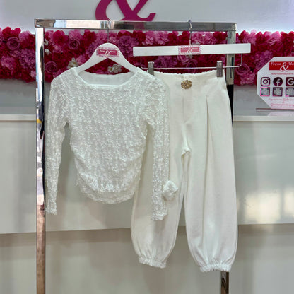 Conjunto vestir con pantalón puño