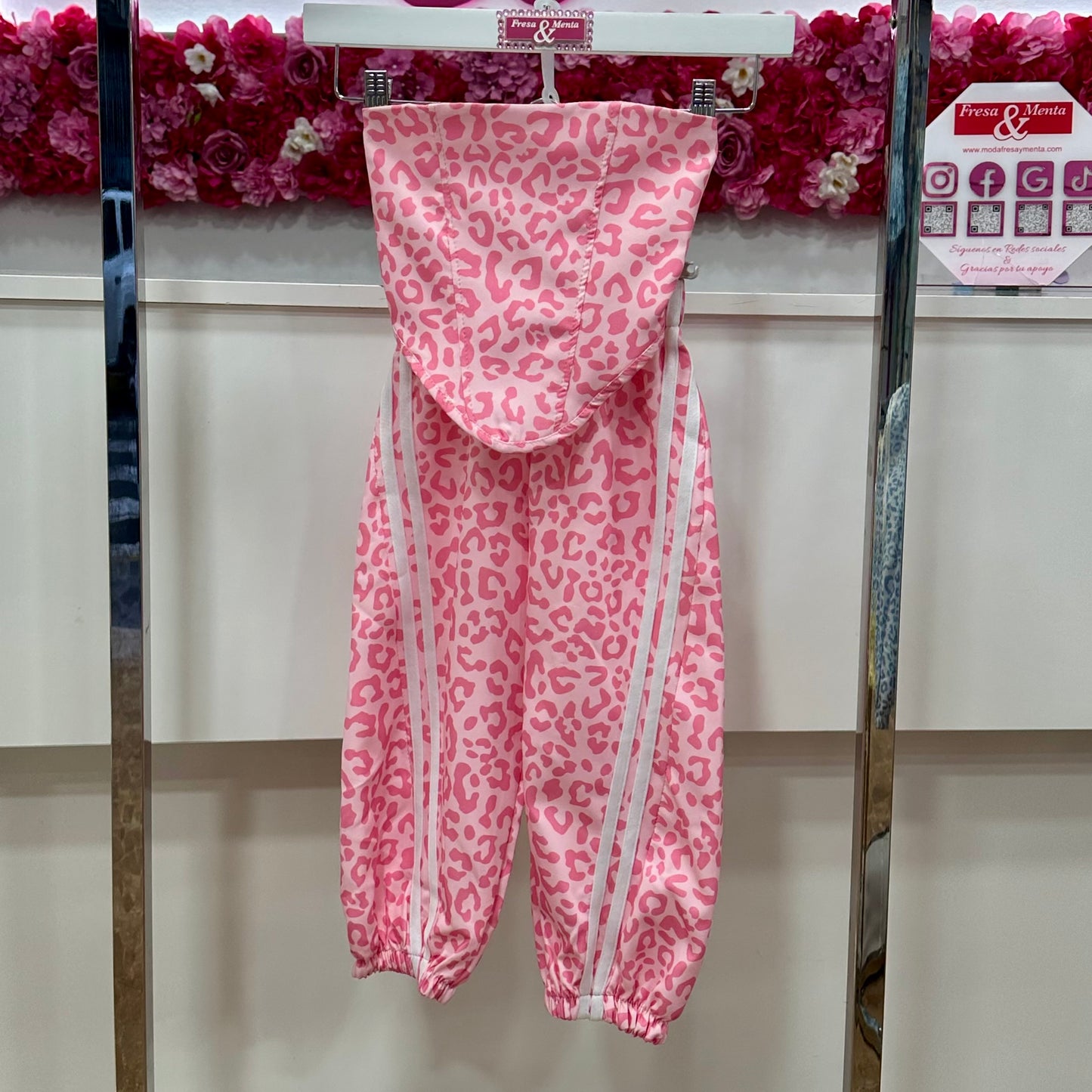 Conjunto corset oversize leopardo