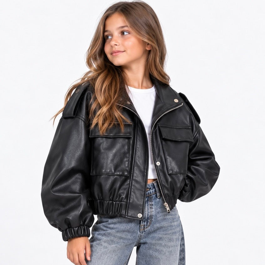 Cazadora Oversize poli piel
