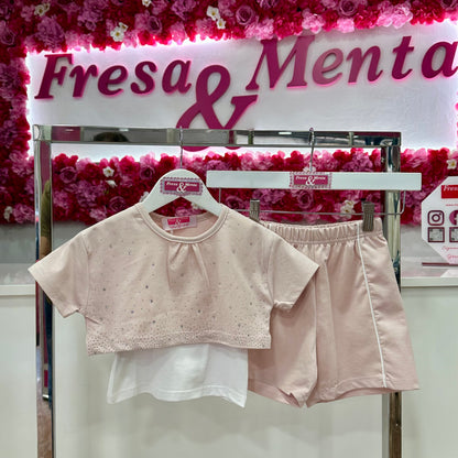 Conjunto sport con pedrería